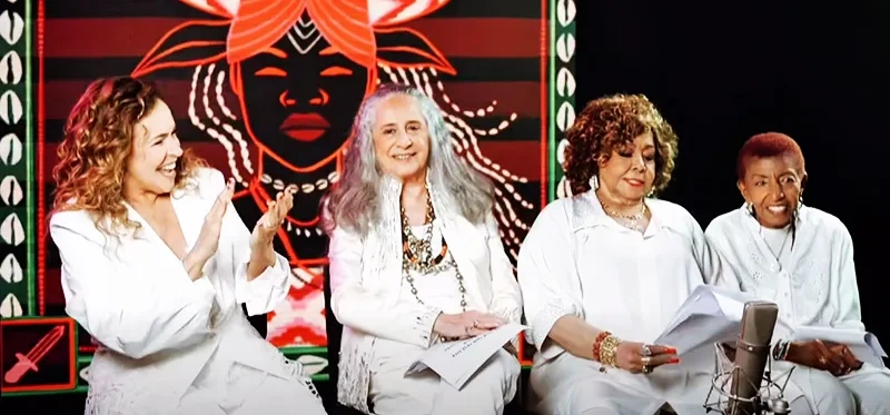 Alcione, Daniela Mercury, Leci Brandão e Maria Bethânia gravam o samba da Mangueira para o Carnaval de 2027
