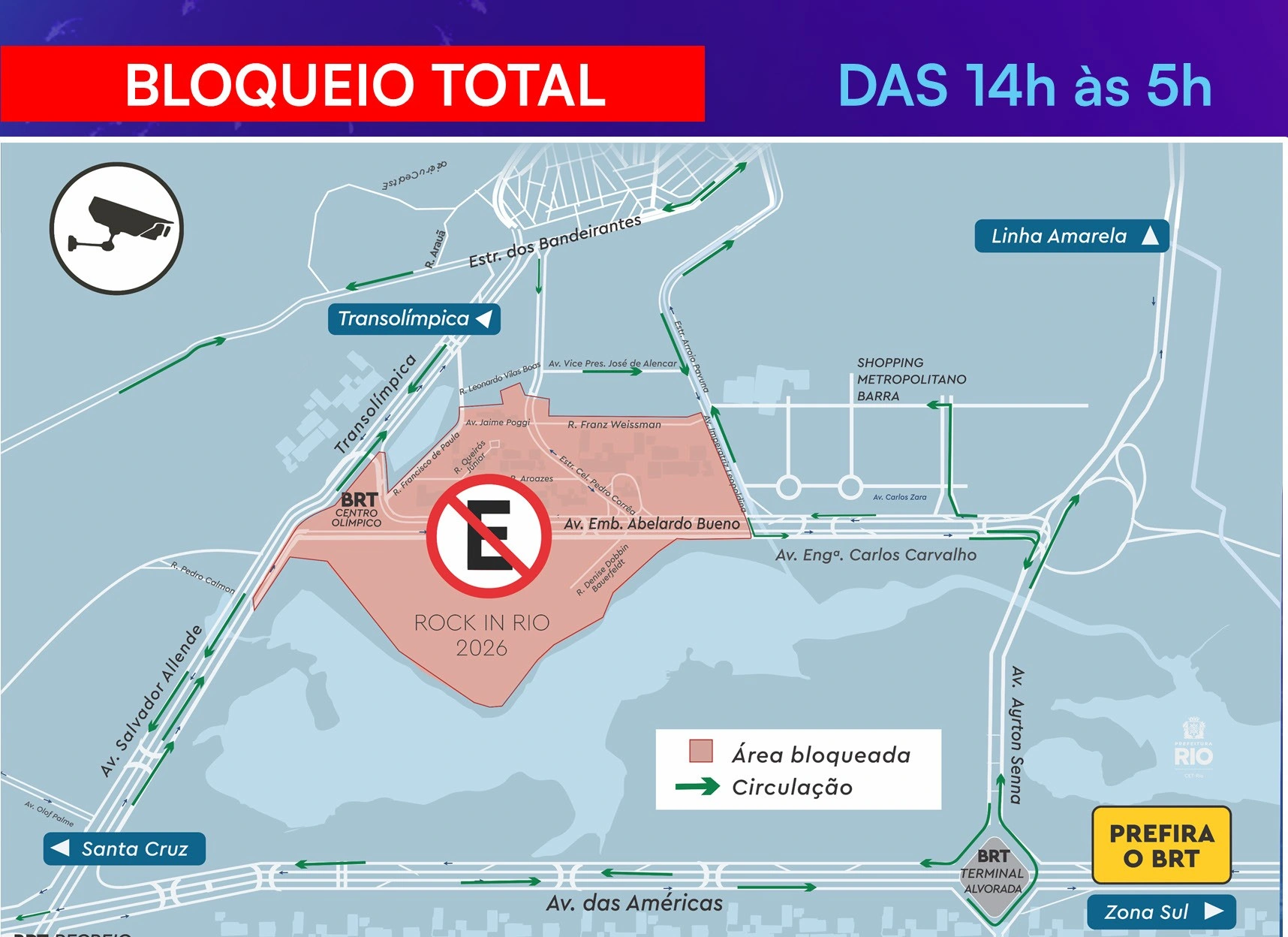 Rock in Rio: veja lista de ruas interditadas nos dias de shows