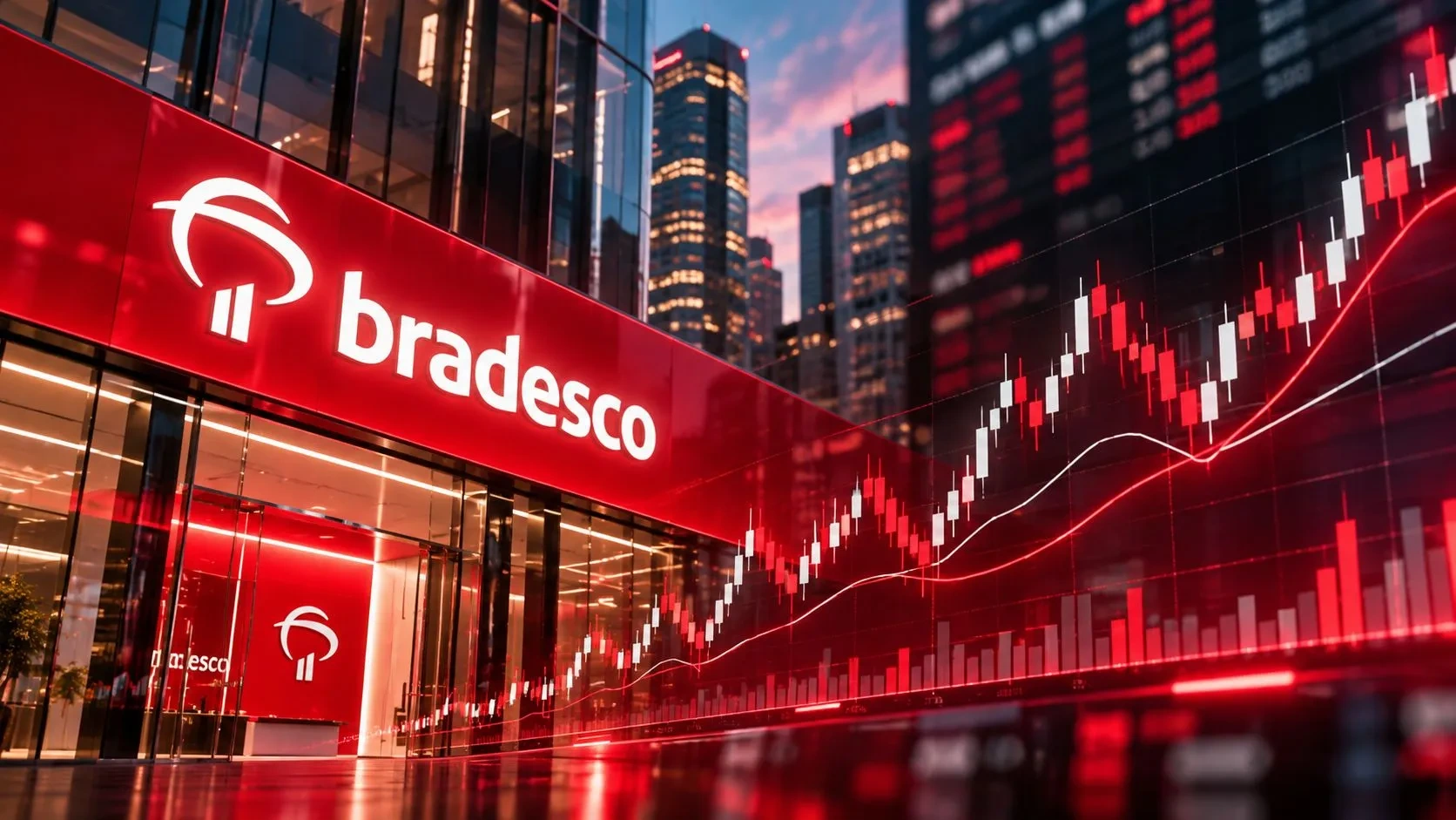 Bradesco (BBDC4) dispara 13,6% e supera Ibovespa; entenda a alta